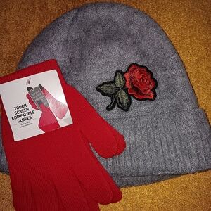 Winter Hat with pair FREE matching gloves